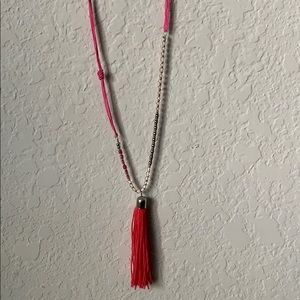 PINK TASSEL NECKLACE